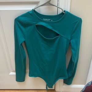 Abercrombie & Fitch Teal Long Sleeve Bodysuit